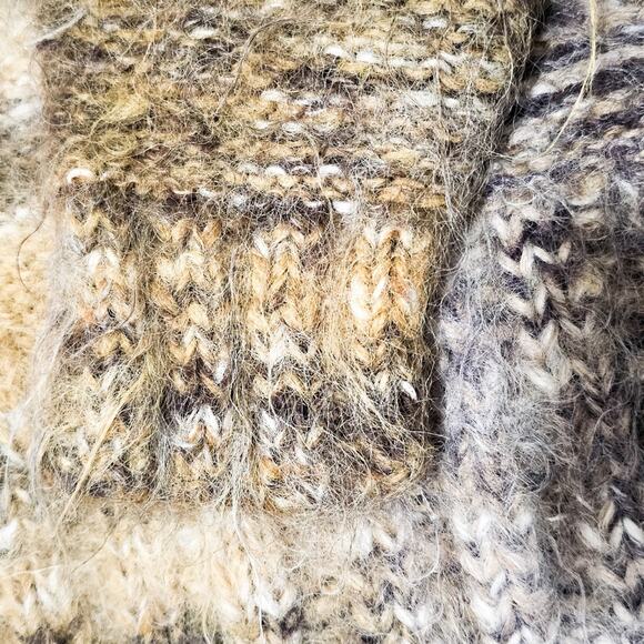 Wool blend fuzzy zip front sweater cardigan size S - Picture 7 of 9